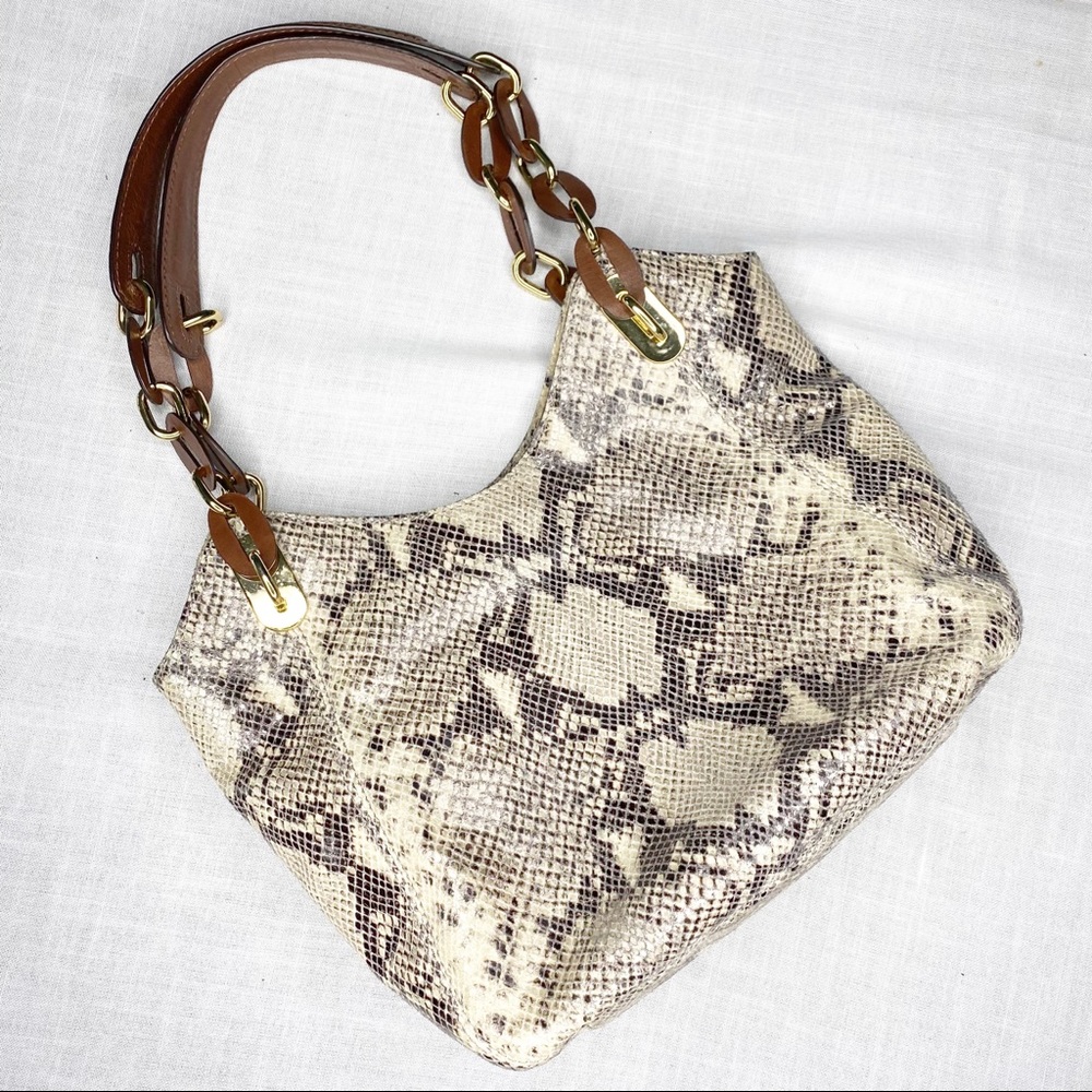 Michael Kors Python Print Shoulder Purse. - image 1